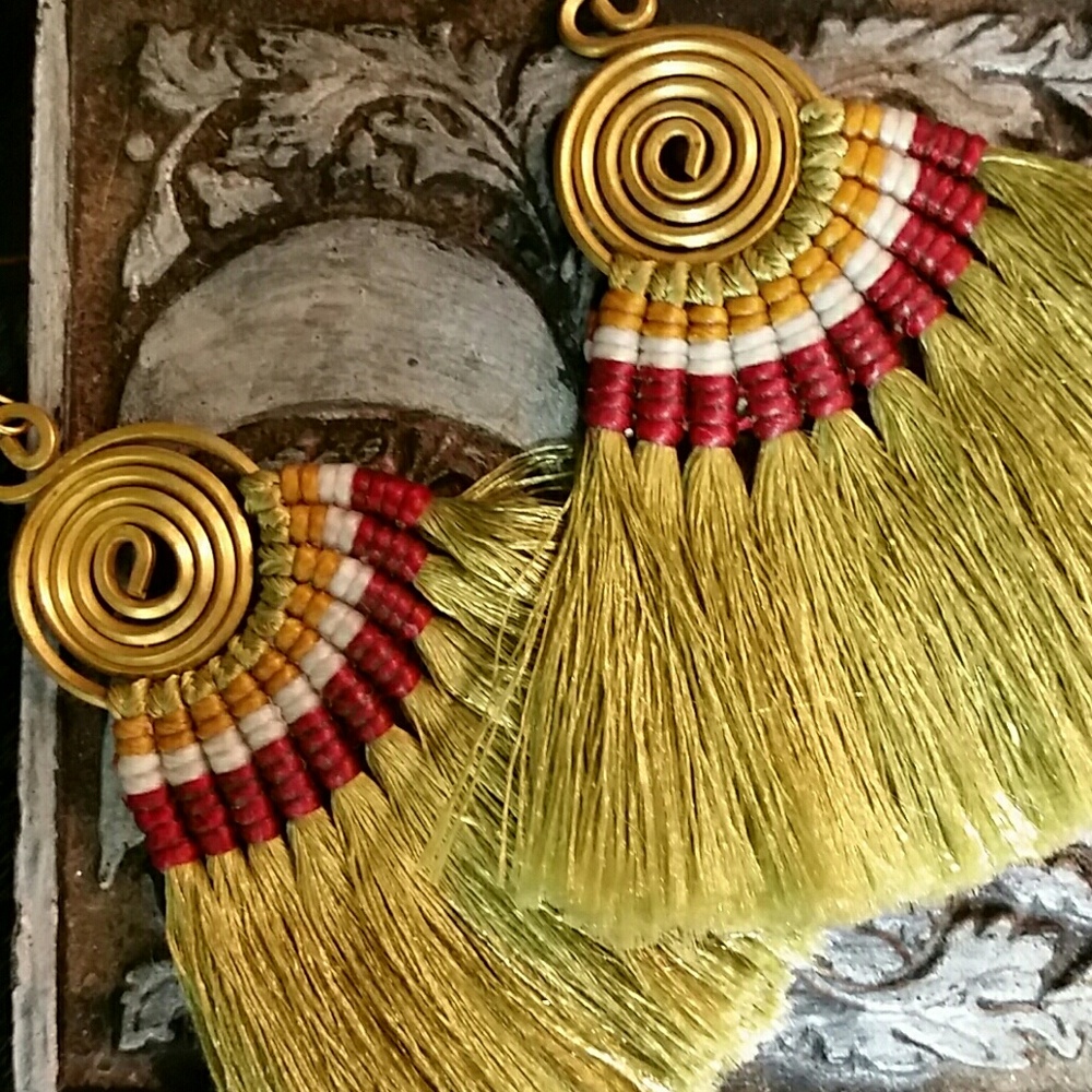 New! Artisan Crafted Fringe Earrings